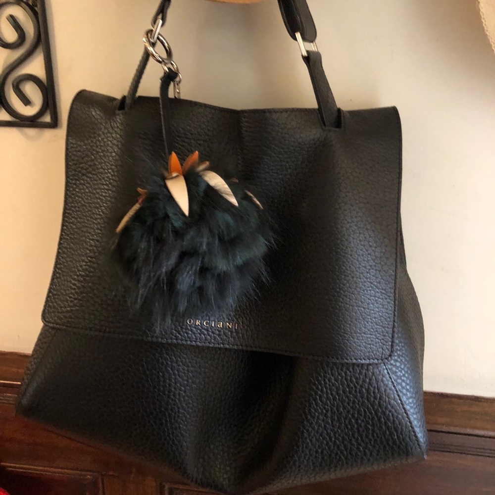 Orciani Black Sveva leather Handbag